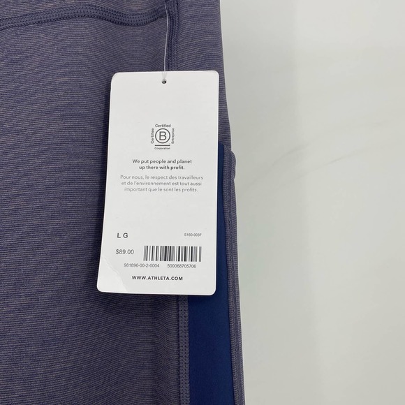 Athleta Ultimate Stash Pocket 7/8 Tight Dress Blue Hearth Rose Sz Large - Picture 6 of 9